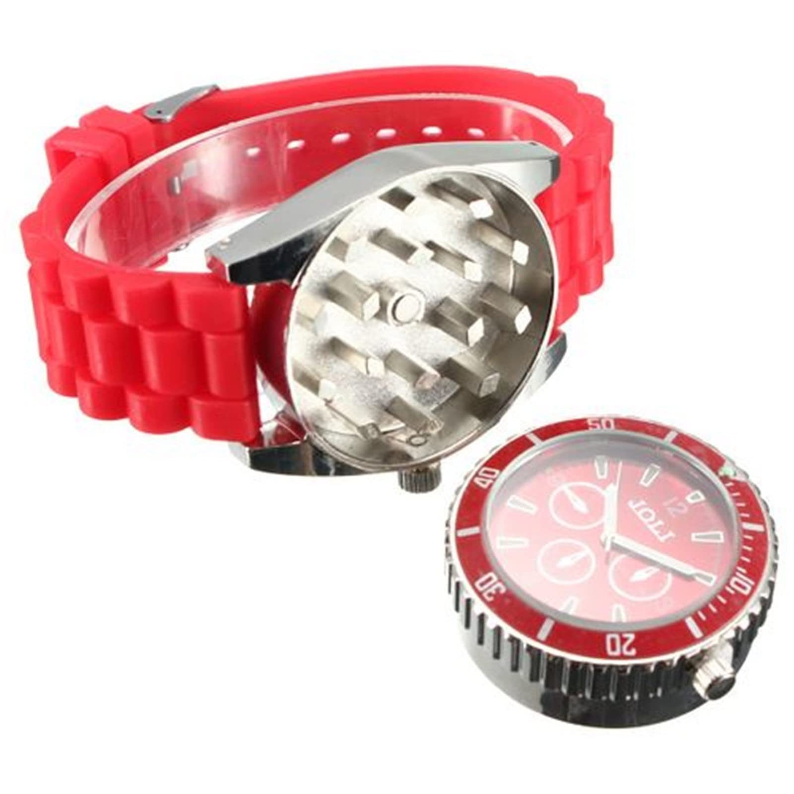 2 in 1 Reloj Grinder Watch 1.6 inch 2 Pieces Zinc Alloy Herb Watch Grinders