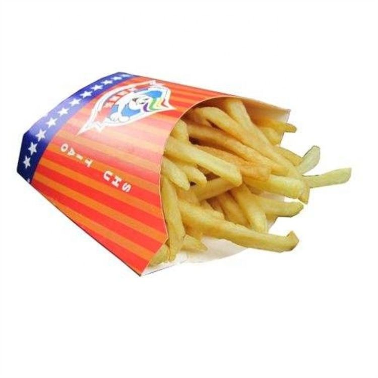 disposable BIO cheap price french fries kraft/white custom logo printed fast food paper box