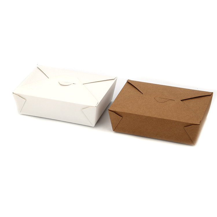 Customized printing disposable black food packaging take away paper box