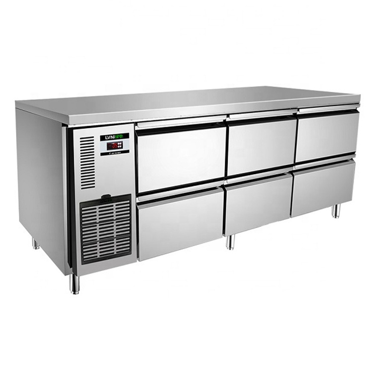 Professional Manufacturer Of Work Table Kitchen Bench Stainless Steel Under Table Chest Workbench Fridge Freezer For Food