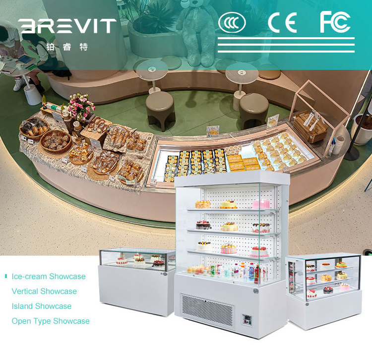 BREVIT Supermarket Commercial Meat Display Refrigerator Freezer Meat Display Case