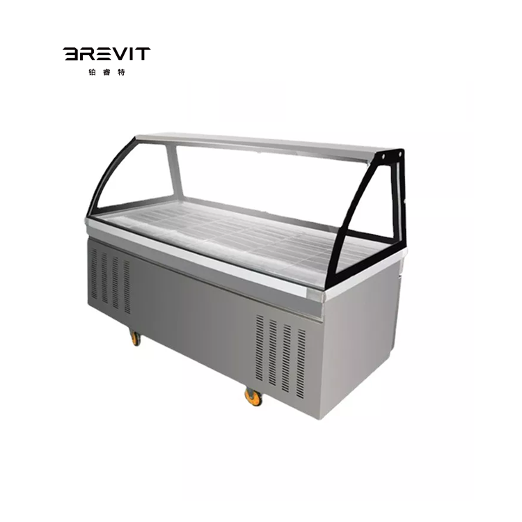 BREVIT Supermarket Commercial Meat Display Refrigerator Freezer Meat Display Case