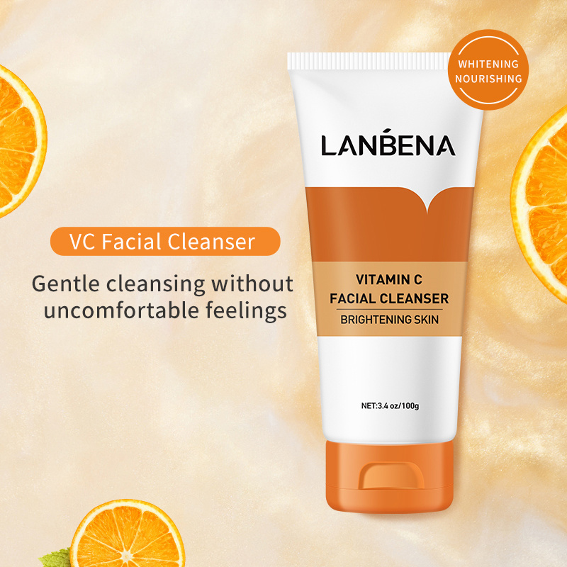 LANBENA Vitamin C Foam Face Wash Nourishing Whitening Skin Facial Cleanser For Men