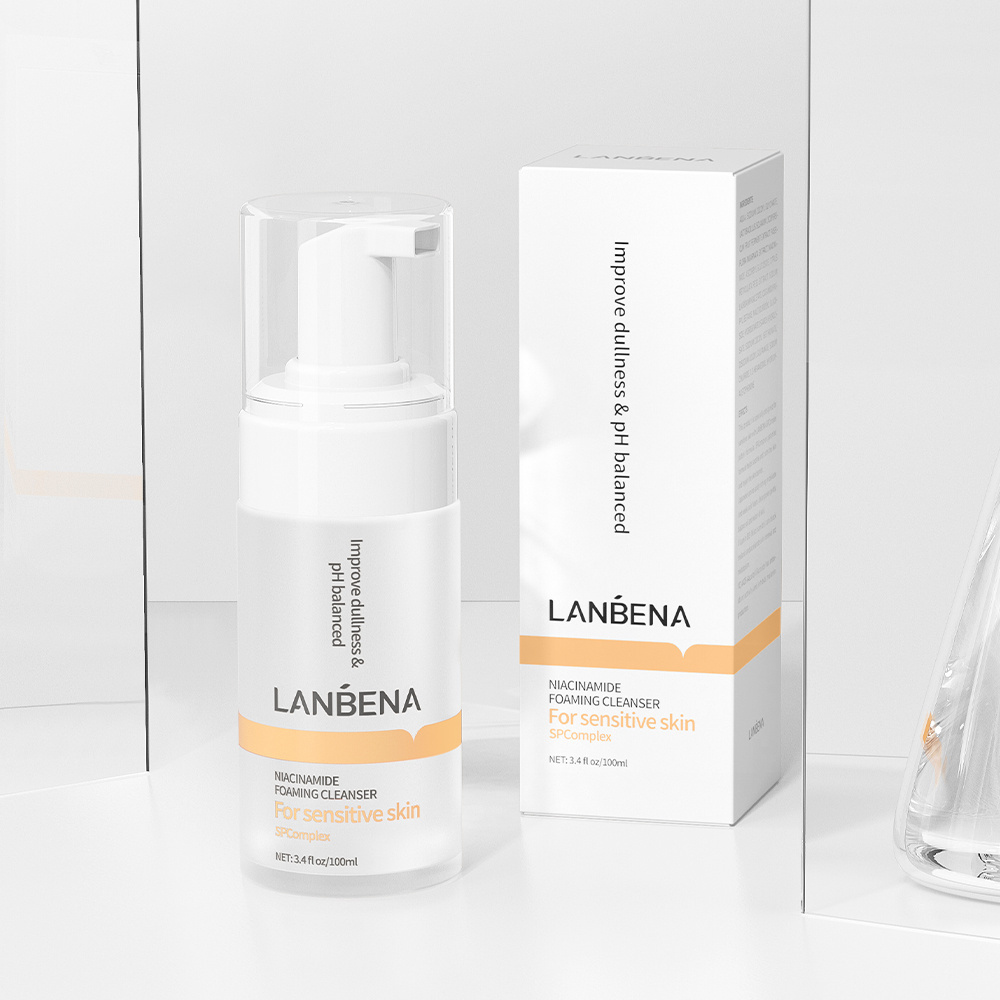 LANBENA cosmetic natural hydrating acne removing amino acid facial cleanser bulk lotion cream green halal facial cleanser