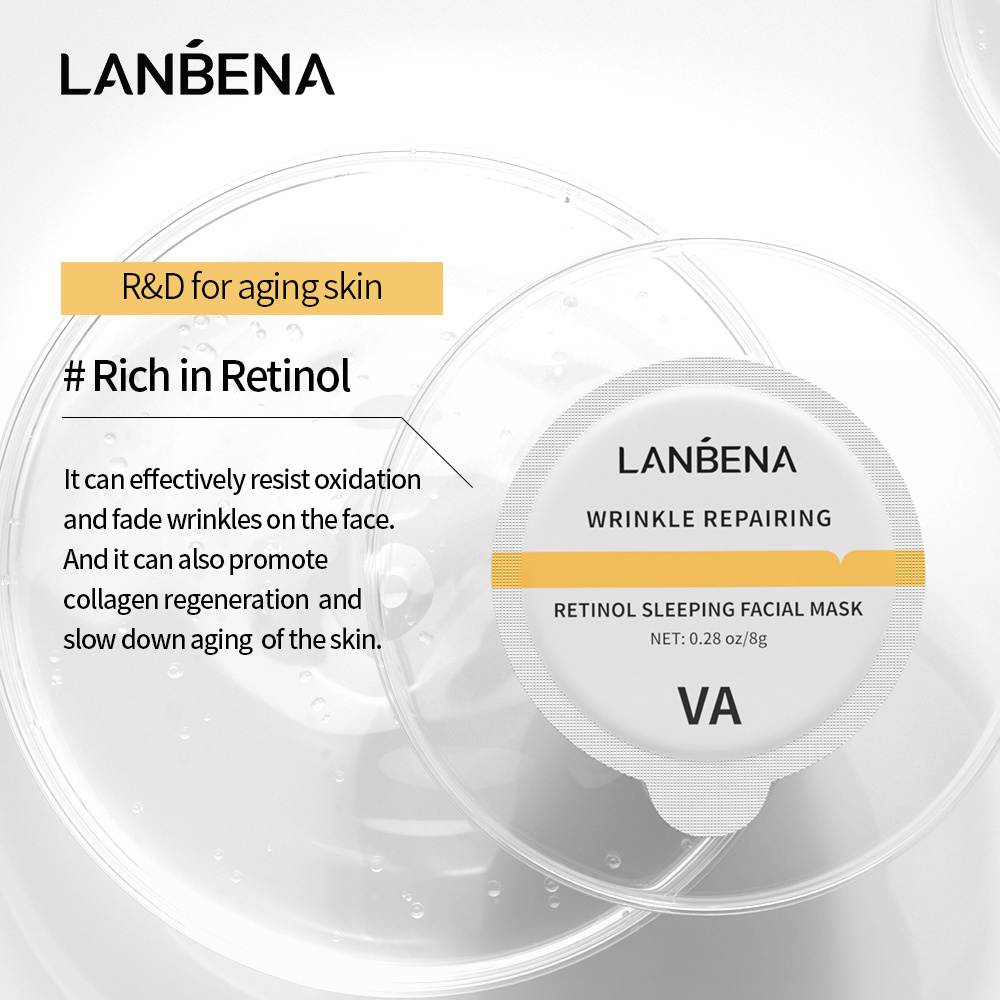 LANBENA New Arrivals Anti Acne Whitening Skin Repair Sleeping Facial Mask Retinol Vitamin C Cream Face Mask