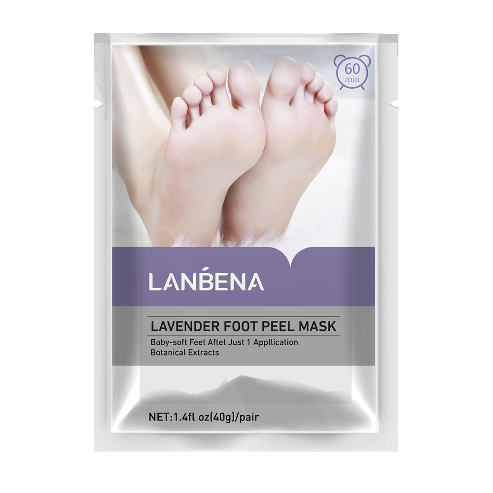 LANBENA lavender baby soft feet exfoliating moisturizing foot peel mask skin care