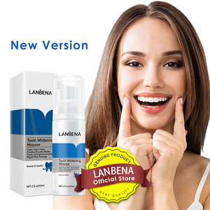 Lanbena New Version Teeth Whitening Mousse Toothpaste Dental Oral Hygiene Remove Stains Plaque Teeth Cleaning Tooth White Tool