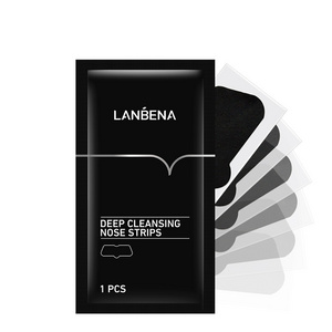 LANBENA Wholesale Bamboo Charcoal Deep Cleansing Pore Shrink Blackhead Remover Nose Mask Pore Strips