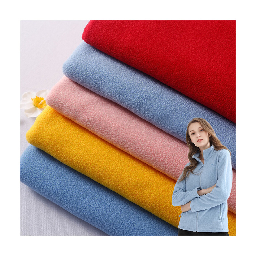 Boran Textile 100 Polyester Double Side Brush One Side Anti Pilling Knit 180 Gsm Lamb Wool Recycled Fleece Fabric Polar