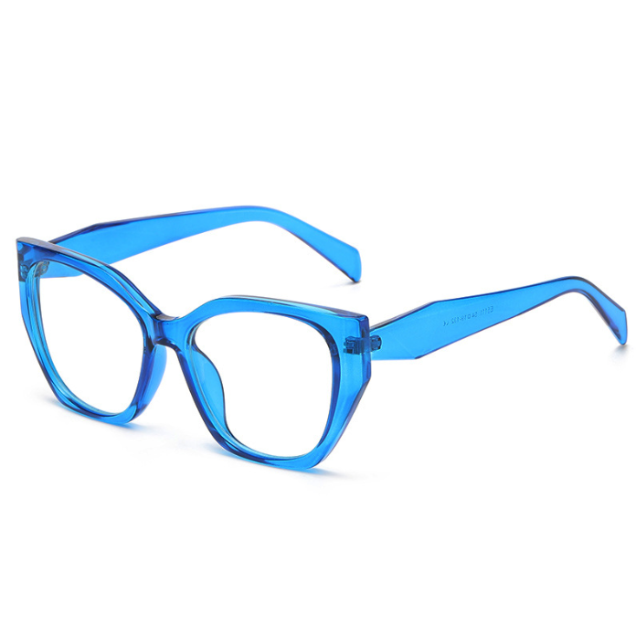 5111 Internet celebrity posing cross-border hot plain lens can wear myopia glasses large frame personality blue blocking glasses