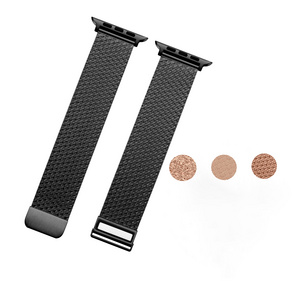 Gypsophila texture Magnetic Mesh Stainless Steel Metal Smart WatchStrap  band 42 38mm for all series 1 2 3 4 5 6 7 apple watch