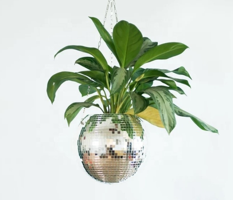 Hanging Disco Ball Planter 4