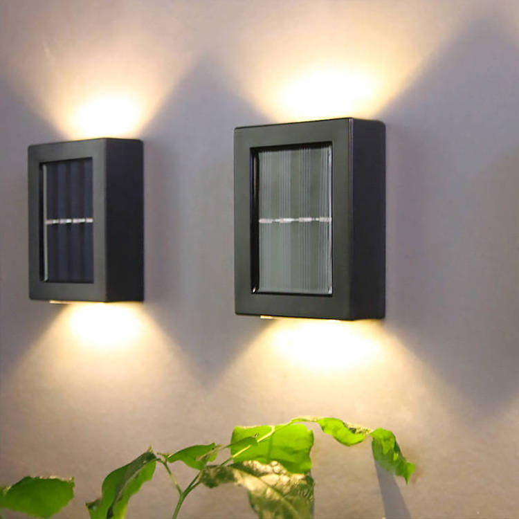 LED solar wall light outdoor porch garden waterproof wall lamp solar lights up and down luminous courtyard staircase decoration