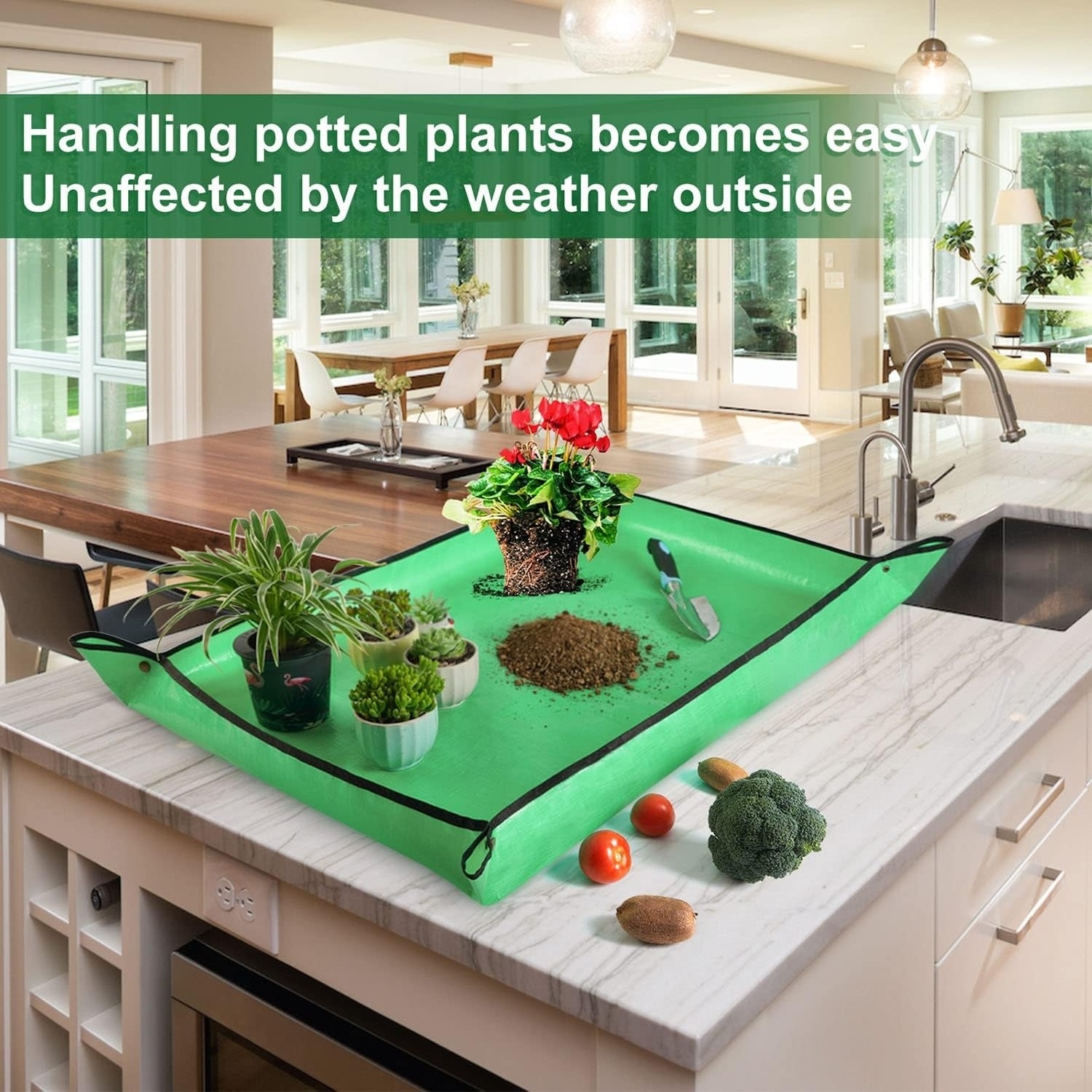 Home gardening floor mat Planting operation mat Fleshy flower change pot mix soil waterproof change mat gardening tool