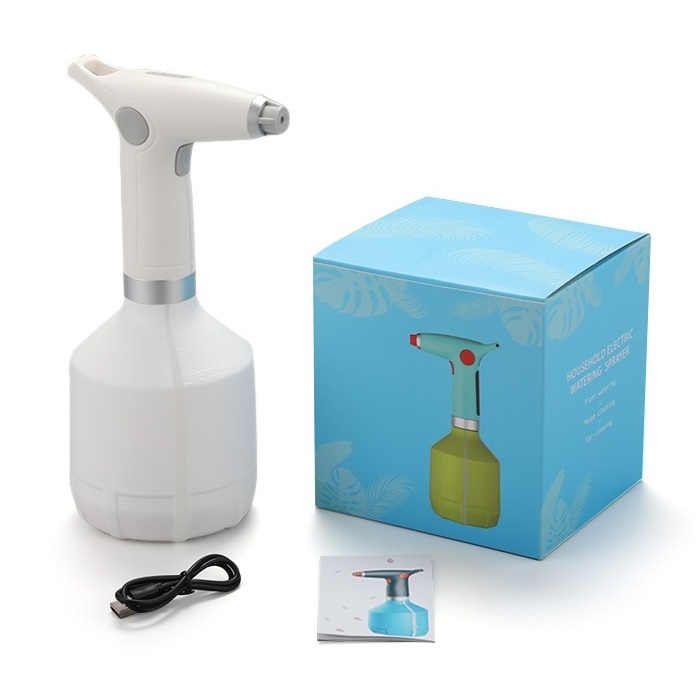 Free Sample 1L Plastic Bottle Hand Held Electric Sprayer with CE Approved USB Charge, Plastic Battery Garden Water Mist sprayer