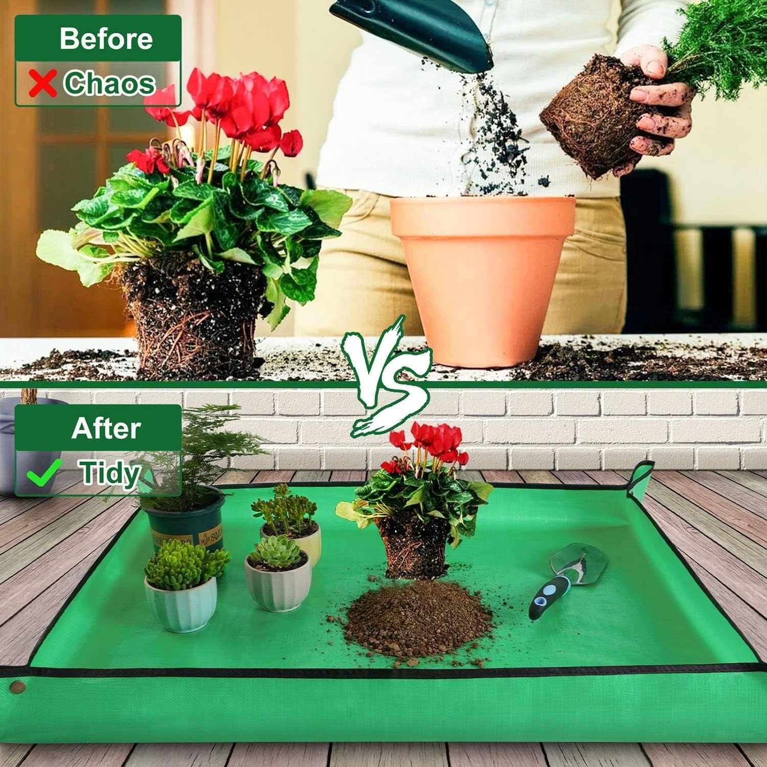 Home gardening floor mat Planting operation mat Fleshy flower change pot mix soil waterproof change mat gardening tool