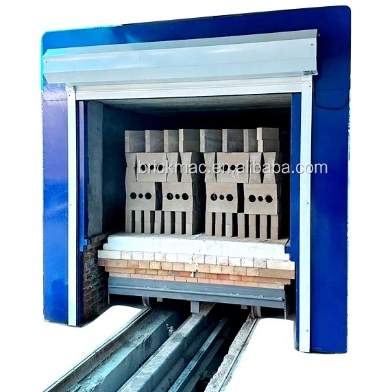 oven firing Automatic hollow block production line gas furnace coal refractory red clay brick burning tunnel kiln manufacturer