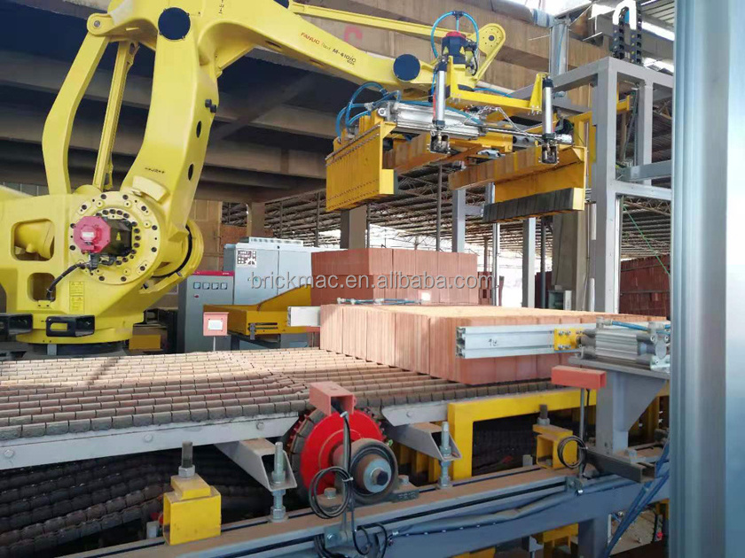 mini clay brick plant with Industrial robotic arm brick stacker stacking Laying Robot Automatic Clay Brick cutting machinery