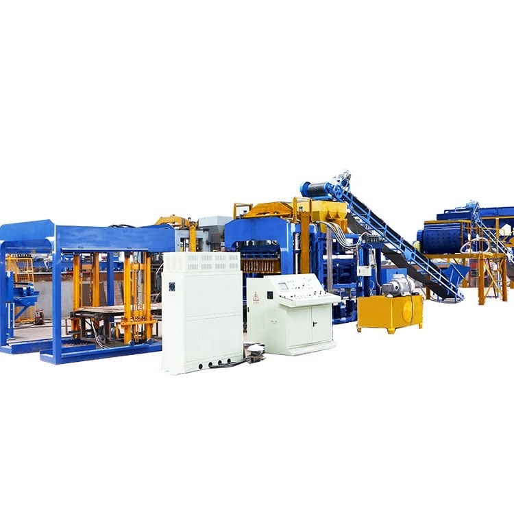 QT12-15 concrete block making machine with curing system hollow concrete block machines automatic cement brick make machine