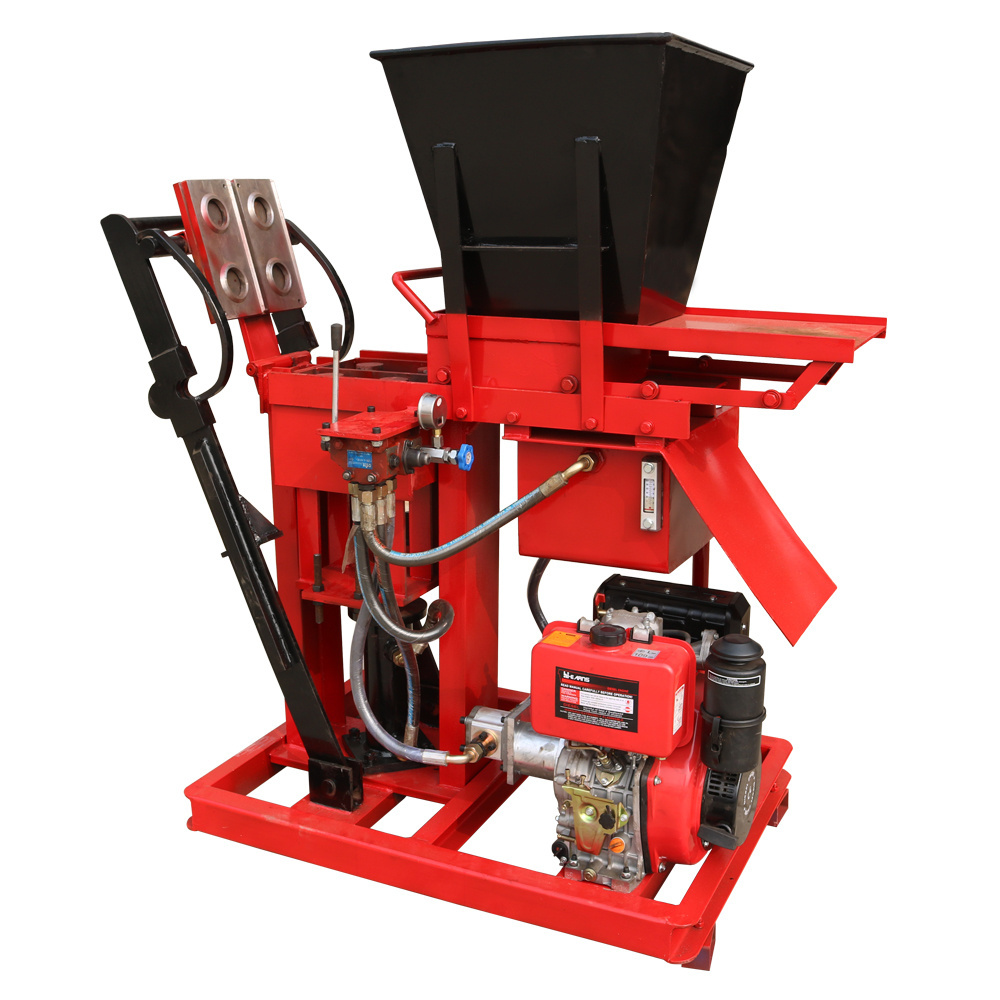 diesel engine block machine ecological concrete bricks making machine Super interlocking mud brick machines