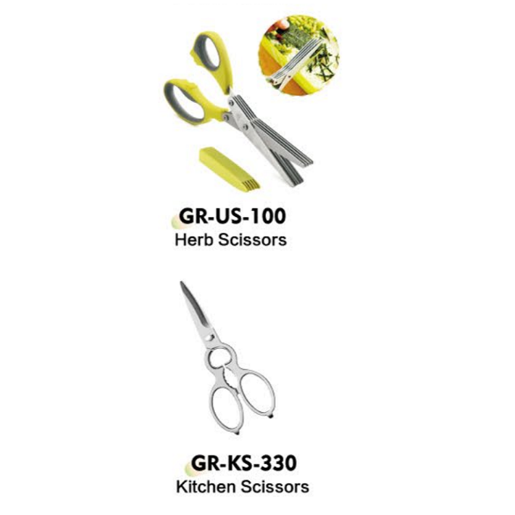 Herb Scissors With 5 Blades and Cover Cool Kitchen Gadgets Cutting Shredded Lettuce Cilantro Fresh Onion