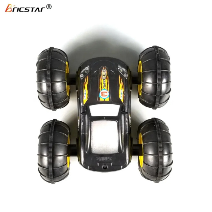 Bricstar 2 car in 1 double sided 360 rotating stunt car, rc mini stunt toy car with pneumatic tyre