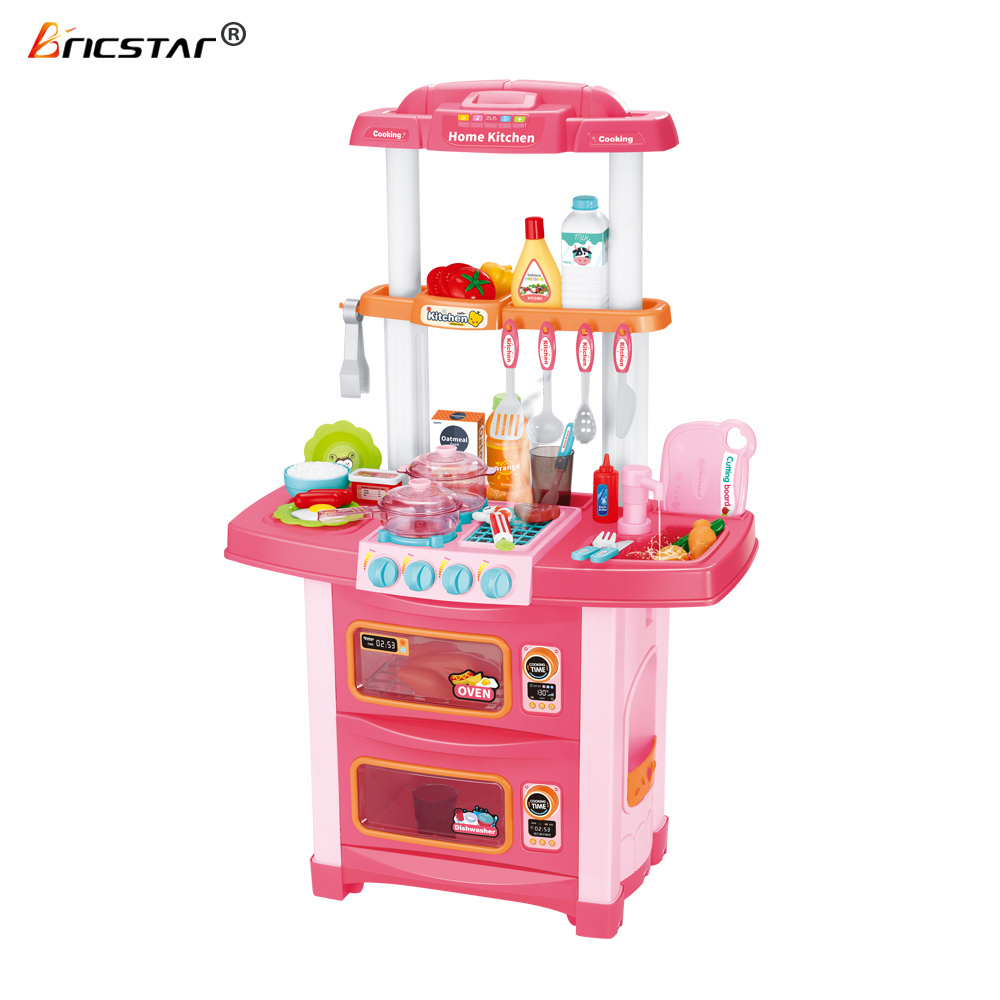 Bricstar role play good gift mother garden kitchen toy sets with circulating faucet and spray