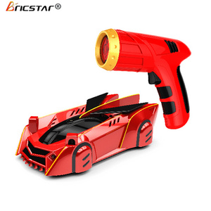 Bricstar Follow LED Laser Guided RC real wall climbing car Remote control stunt car for kids