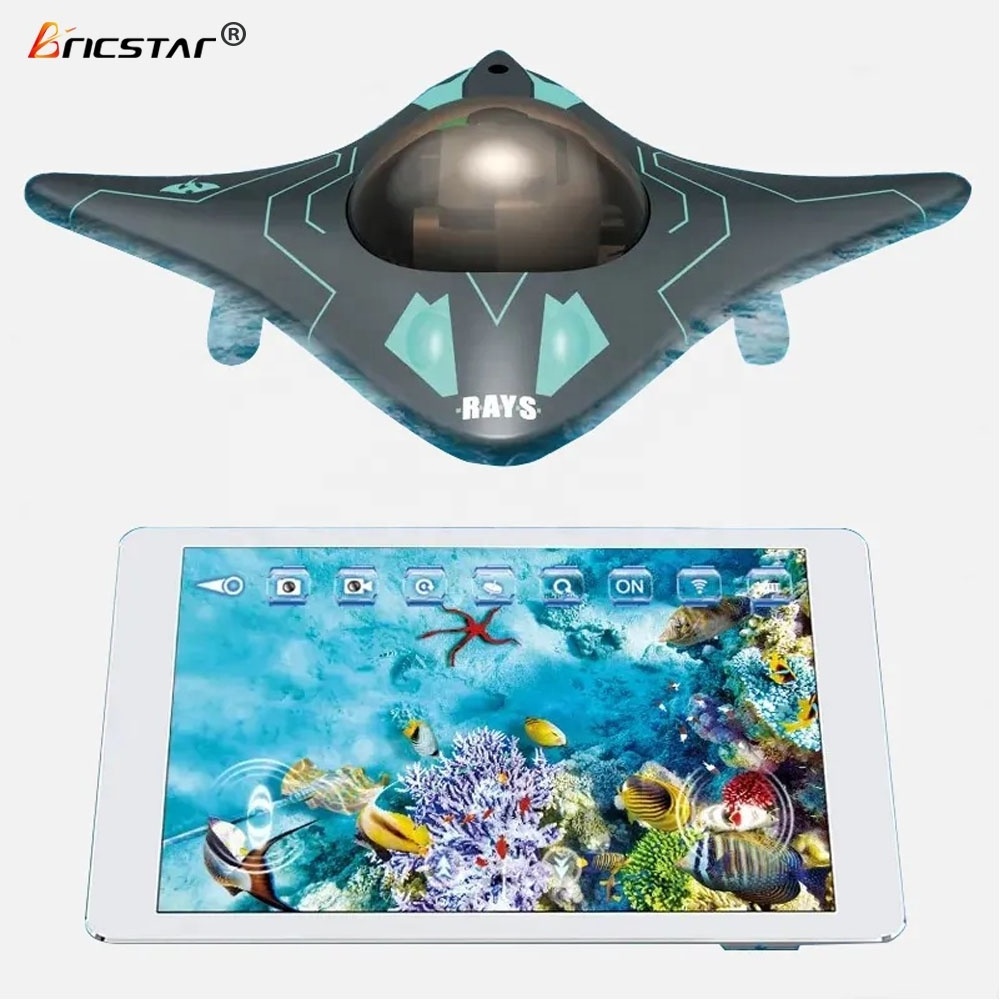 Bricstar High quality waterproof kids remote control app controlled wireless underwater camera spy boat rc toy with hd camera