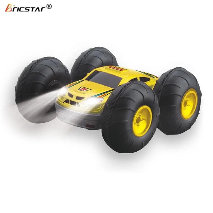 Bricstar 2 car in 1 double sided 360 rotating stunt car, rc mini stunt toy car with pneumatic tyre