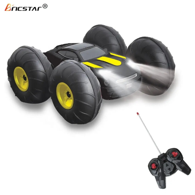 Bricstar 2 car in 1 double sided 360 rotating stunt car, rc mini stunt toy car with pneumatic tyre