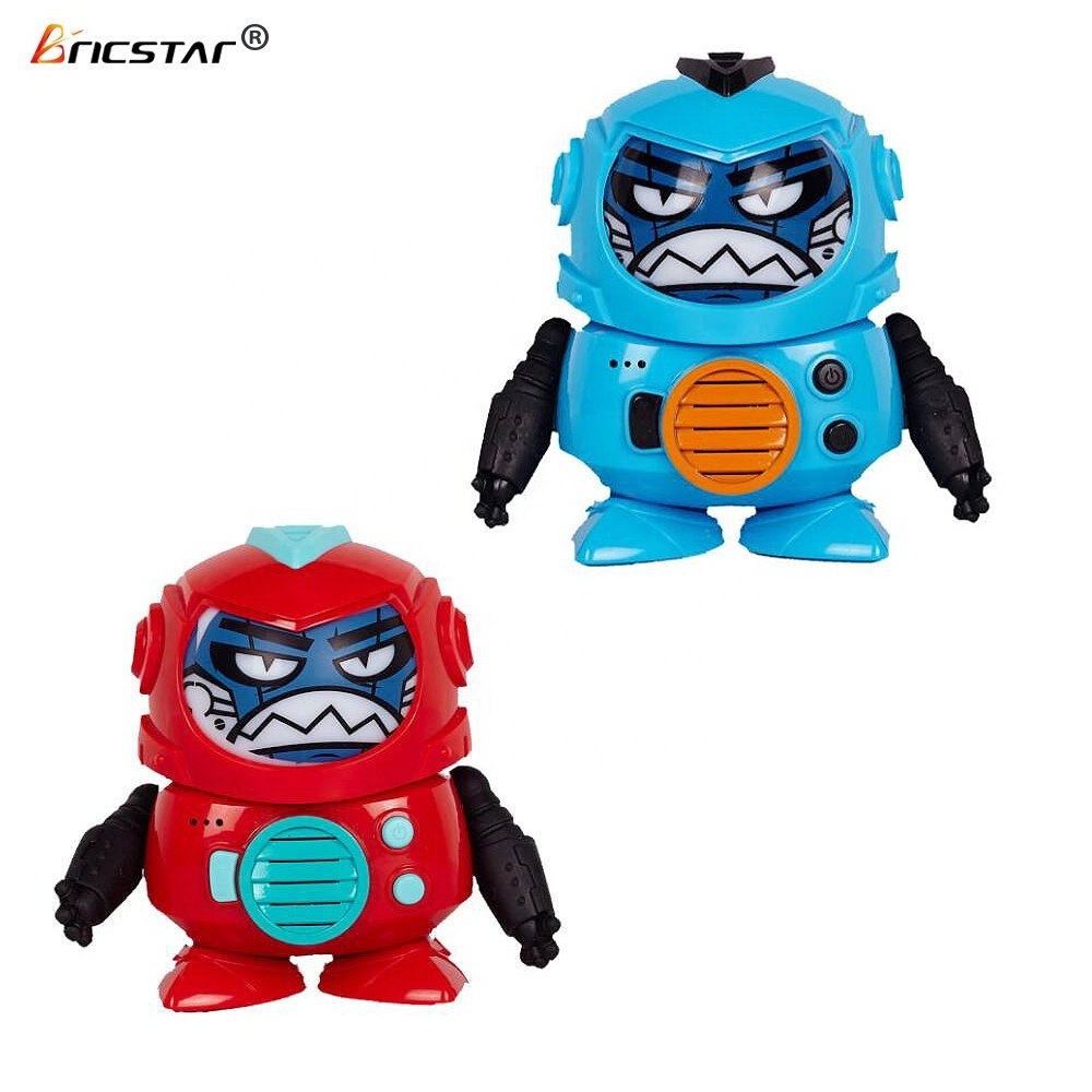 Bricstar parent-children interaction smart voice & face change kids recording robot mini toys