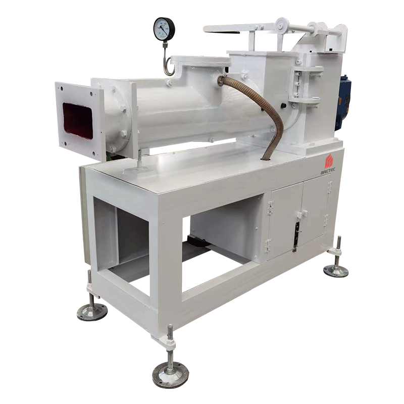 Laboratory small vacuum extruder for testing red brick hollow block ceramics with clay shale coal gangue as raw material