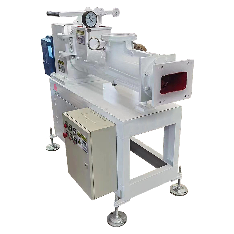 Laboratory small vacuum extruder for testing red brick hollow block ceramics with clay shale coal gangue as raw material