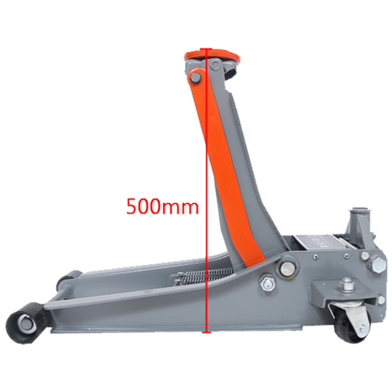 3 TON Low Profile Hydraulic Garage Car Trolley Double Pump Horizontal Mini Floor Jack with Long Allied Black Lifting Parts