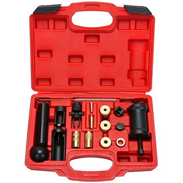 18pc Fuel Injector Puller Removal Set Injector Seal Installer Service Tool for Car Repair Garage Installation