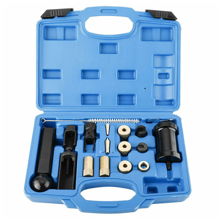 18pc Fuel Injector Puller Removal Set Injector Seal Installer Service Tool for Car Repair Garage Installation