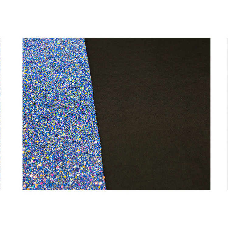 Mirror Surface Chunky glitter PU vinyl faux fabric leather for shoes