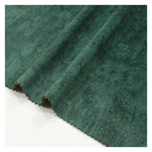 Polyester green short pile plush velvet fabric for sofa set