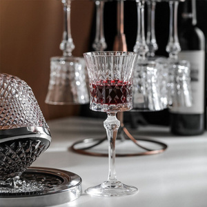 Old Fashion Glasses Transparent Glass Red Wine Goblet Crystal Stem- Cup Wine Cup Elegant Glass