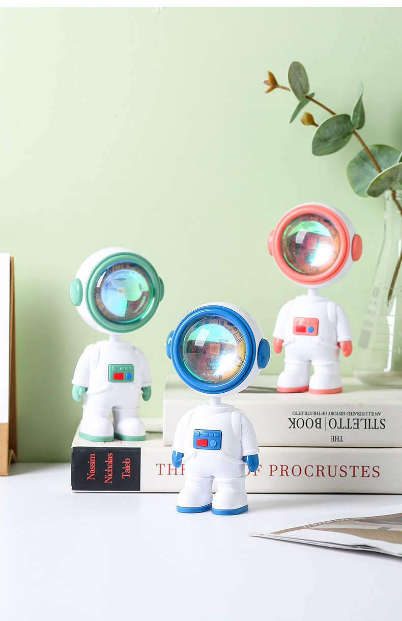 Astronaut Sunset Lamp Projector Light: 7 Colors Mode & Built-in Battery Lights Color Changing Rainbow Sunlight Lamp