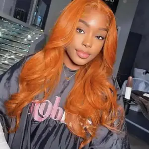 Wholesale 13x4 Full Lace Frontal Wigs Body Wave Highlight Ginger Color 350 Raw Virgin Brazilian Human Hair Lace Front Wigs