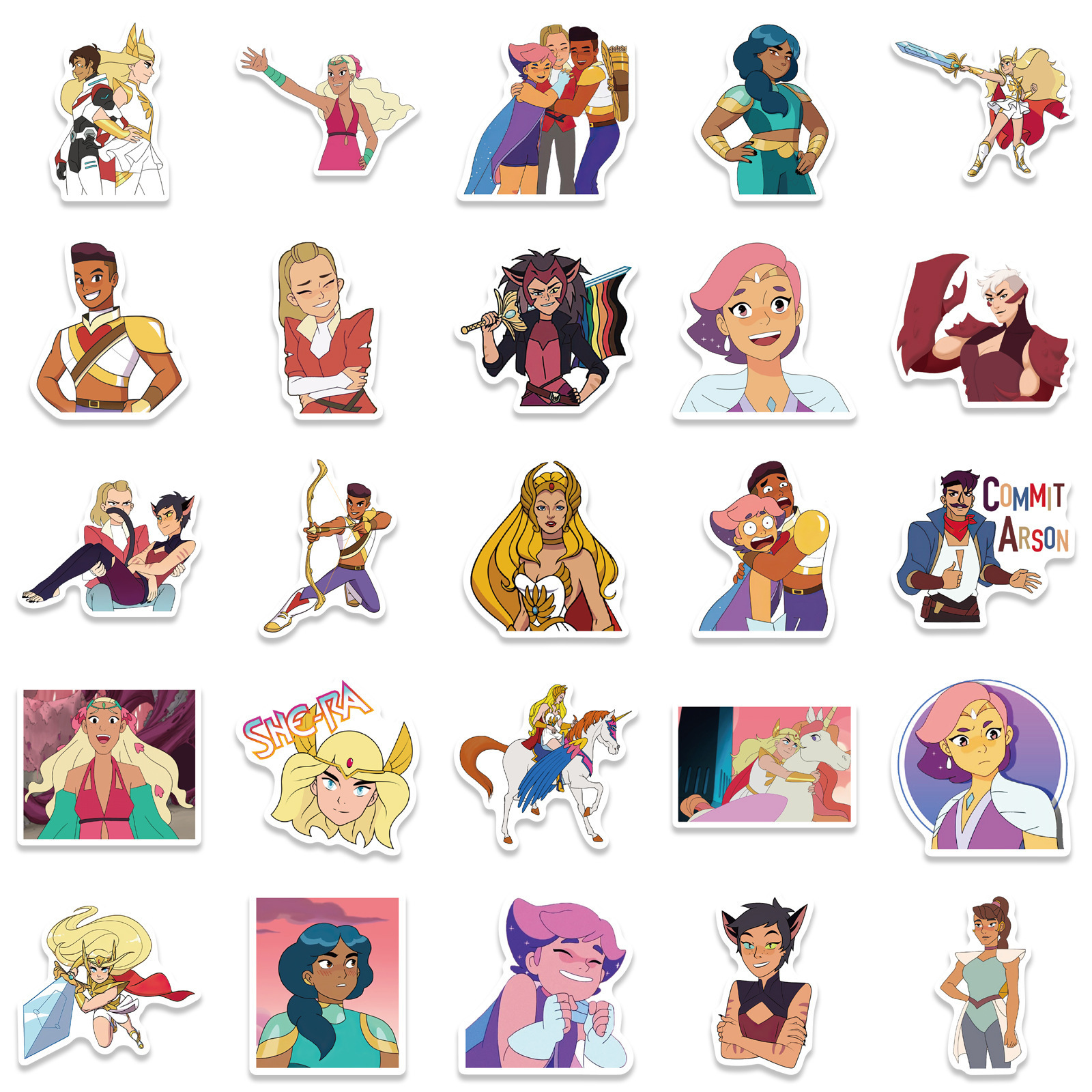 50Pcs She-Ra and the Princesses of Power Cute Kid Cartoon Stickers For Child Girl Notebook Home Wall Waterproof Decoration