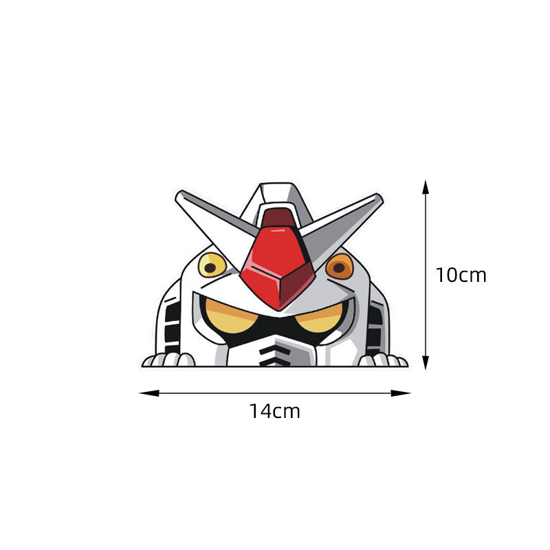 Up to 10 different 3D anime car stickers Jujutsu Kaisen Cute wall art poster for kids living room GUNDAM