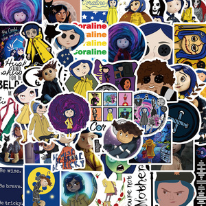 Newly 50PCS Horror movie decals the Secret Door Coraline sticker