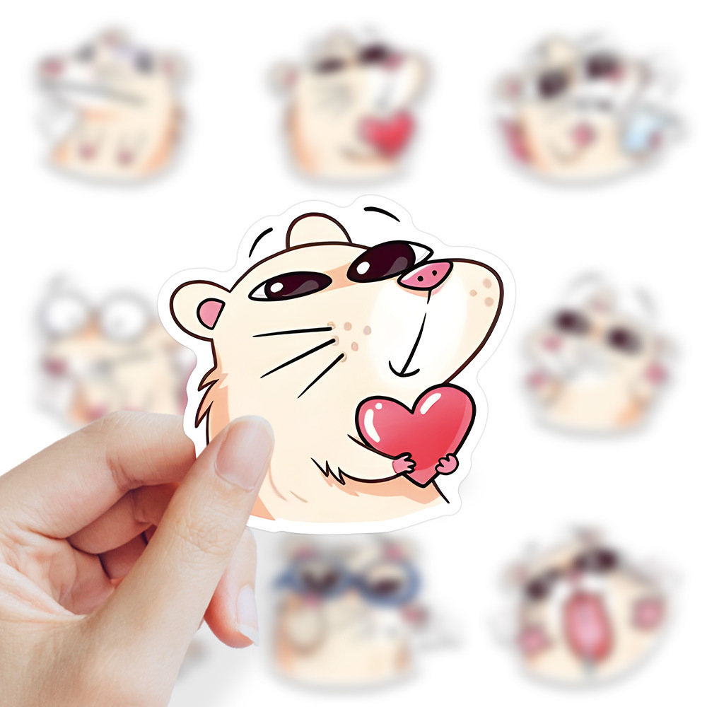 50PCS Funny cute cartoon animals naughty mouse stickers