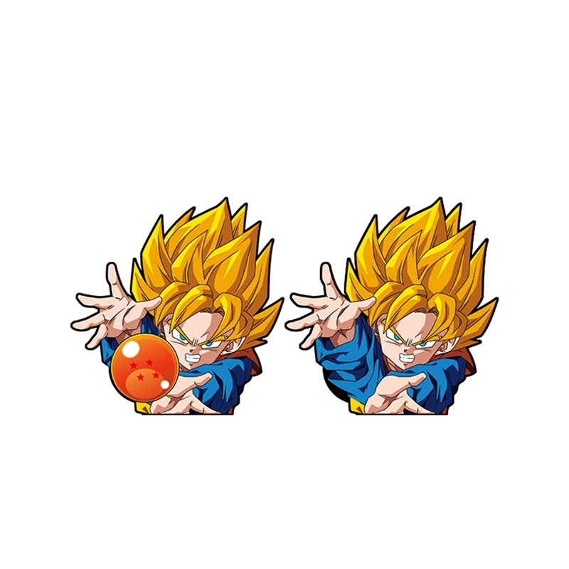 Newly 13CM 3D moving anime dynamic decals lenticular for car laptop luggage wall decor dragon ball z sport sticker