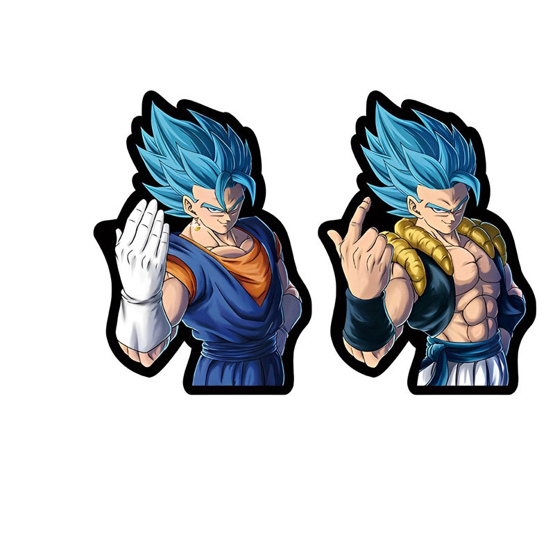 Newly 13CM 3D moving anime dynamic decals lenticular for car laptop luggage wall decor dragon ball z sport sticker