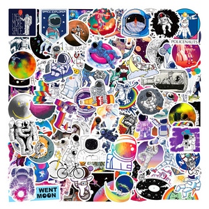 100Pcs NASA Astronaut Outer Space Graffiti Sticker For Bottle Laptop Notebook Vinyl Galaxy Stickers