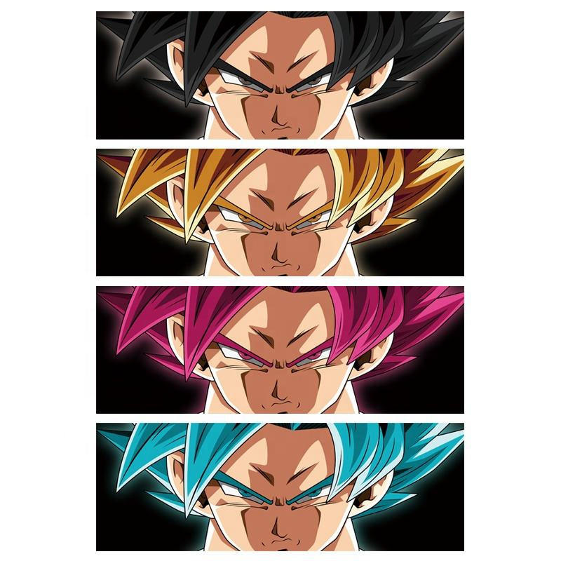 Newly 13CM 3D moving anime dynamic decals lenticular for car laptop luggage wall decor dragon ball z sport sticker